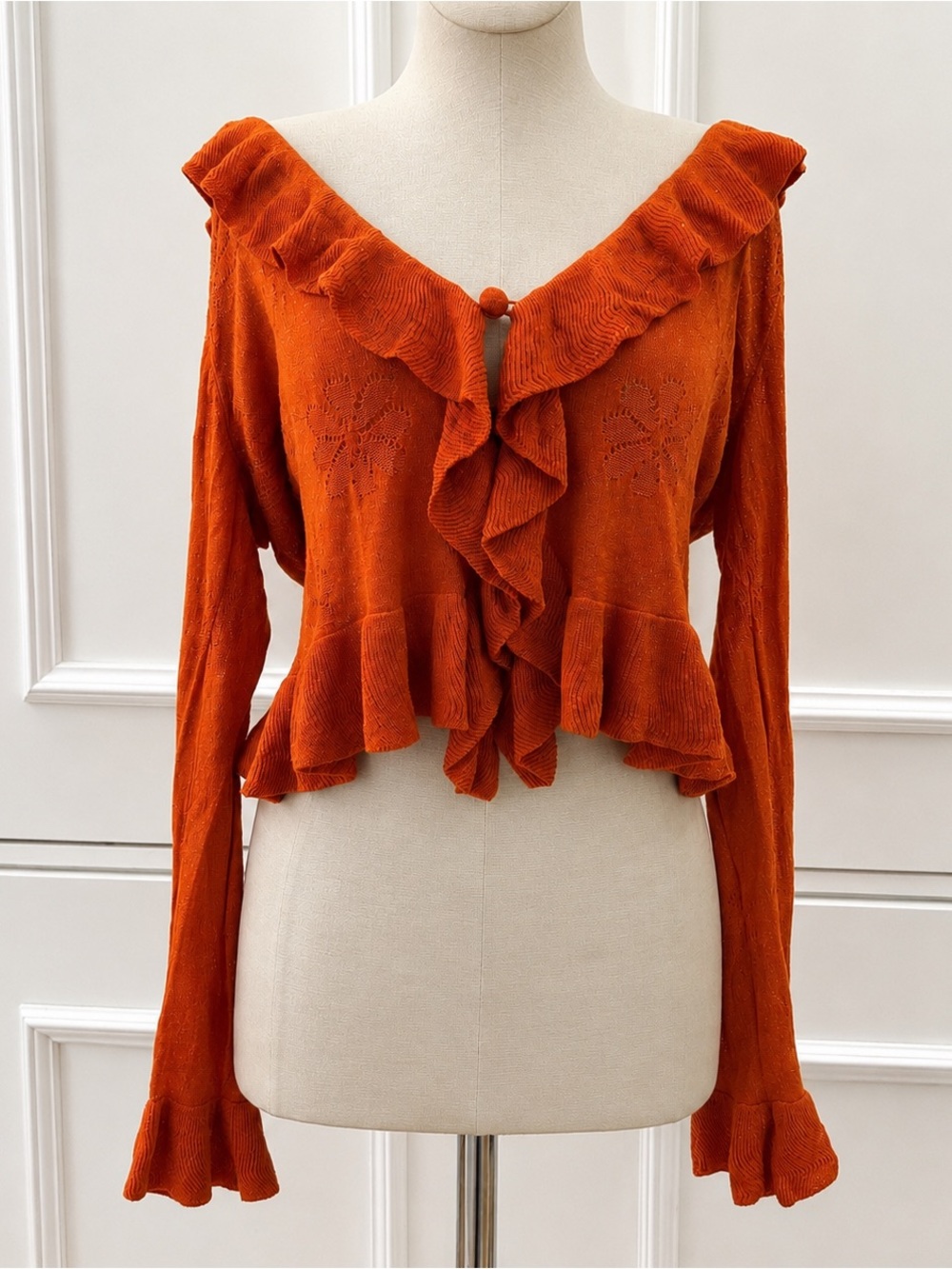 NWOT Asta Resort Vanessa Cardigan in Orange - Large
